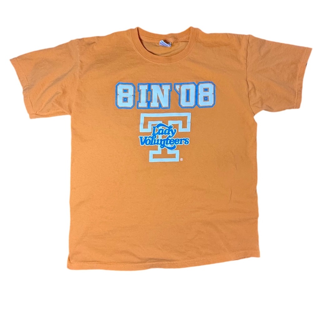 Gildan Tennessee Lady Volunteers Basketball NCAA Champions T-Shirt L 2008
